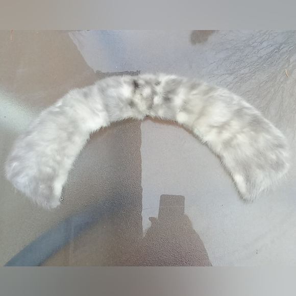 Fur Collar Silver Short 50's - Picture 3 of 5